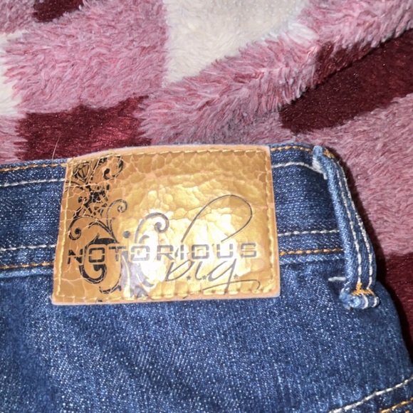 Notorious BIG Mens Jeans 34 x 31 Denim Embroidered Baggy Hip Hop Urban Rap Y2K - Picture 2 of 9